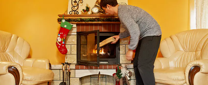 Rusted Metal Fireplace Restoration in Everett, Washington